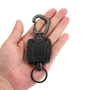 Porte-clés rétractable DF 118 en câble d'acier avec cordon élastique anti-perte, haute élasticité et facile à tirer - Product Image 2