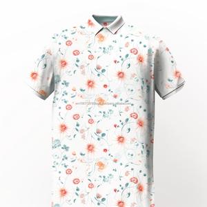 Polo de Golf con estampado de sublimación personalizado de alta calidad para hombre, camiseta informal transpirable de secado rápido, camiseta para hombre - Product Image 6