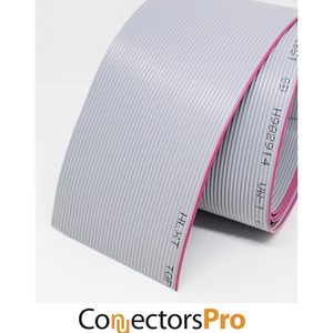 Conectores Pro 40P, Cable Plano de 20 Pies, 40 Conductores, 2.54mm IDC, 300V, Calibre 28, Gris, Conector FFC FPC - Product Image 2