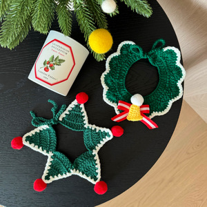 Collier de Noël pour animaux de compagnie (chats et chiens), clochettes du Père Noël, bavoirs de rennes, écharpes tricotées, e-commerce transfrontalier - Product Image 4