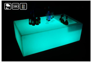 <span class=keywords><strong>Table</strong></span> de cocktail moderne à LED, éclairage RGB changeant de couleur, <span class=keywords><strong>table</strong></span> en plastique illuminée pour hôtel, restaurant, extérieur et intérieur - Product Image 5