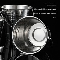Glacière à vin isotherme 3L moderne en acier inoxydable à double paroi, rayée et ronde, pour camping, club, fête, bar, conserve la glace congelée plus longtemps