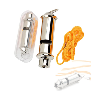 Sifflet d'entraînement pour animaux de compagnie en acier inoxydable, haute fréquence, sans noyau, son bicolore, super puissant - Product Image 1