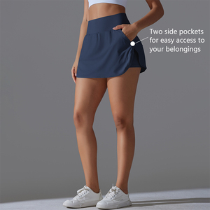 XW-7030 Nuova Collezione di Gonne Sportive alla Moda, Abito da Tennis Fitness con Pantaloncini Integrati ad Asciugatura Rapida per Donne - Product Image 4