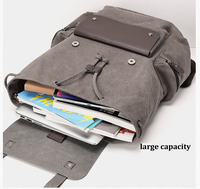 Mochila para Portátil de Lona BSCI, Impermeable y Resistente a Impactos, Mochila Casual de Estilo Vintage para Hombre y Mujer