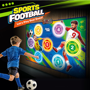 <span class=keywords><strong>Tapis</strong></span> de football mural avec musique et deux ballons, jeu d'entraînement <span class=keywords><strong>interactif</strong></span> pour le développement des compétences et le plaisir de jeu en intérieur - Product Image 2