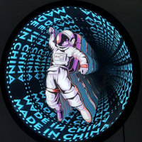 Enseigne au néon Infinity Mirror 3D pour publicité de magasin