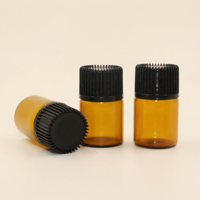 Flacons en verre ambré de 1 ml à 5 ml pour huiles essentielles, échantillons vides, impression sérigraphique, autocollants, recharge, emballage format d'essai – Approvisionnement direct usine