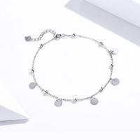 BAGREER SCT011 Mode gland coréen coquillage bohème gaufrette perles s925 argent chaîne bijoux bracelet de cheville pour les femmes