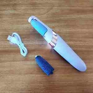 Appareil électrique rechargeable pour éliminer les callosités des pieds, outil de pédicure portable, étanche, professionnel, multifonction, design blanc élégant - Product Image 4