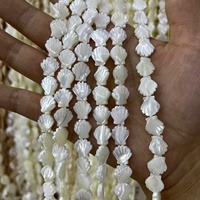 11mm 13mm gros naturel blanc coquille nacre brin Palmetto ventilateur cauri charme perles fabrication de bijoux perles en vrac