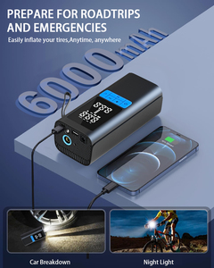 <span class=keywords><strong>Meilleur</strong></span> compresseur d'air pour pneus de voiture, compresseur d'air portable sans fil 6000 mAh, mini compresseur électrique pour pneus de voiture, pompe à air pour pneus de vélo - Product Image 6
