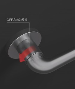 ミニマリストモダン磁気ドアロック黒無声木製ハンドル亜鉛合金材料ホームルーム用バスルームインテリア - Product Image 5