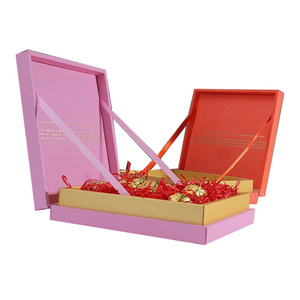 Confezione regalo di carta di lusso arte <span class=keywords><strong>cioccolato</strong></span> e caramelle cartone fatto <span class=keywords><strong>a</strong></span> mano matrimonio con nastro cibo maglia Logo personalizzato stampato - Product Image 2