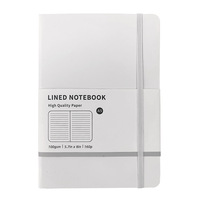 Individuell Bedrucktes A5 Hardcover Notizbuch mit Punktraster & Linien, 100g/m² Papier, Blanko, mit Gummiband und Tasche, Geringe Mindestbestellmenge