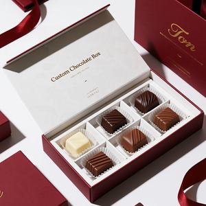 Custom Luxury High-End Recycled Materials Portable <strong>Chocolates</strong> Gift Box Matt Lamination Sponge Lining Magnetic Closure <strong>Packaging</strong> - Product Image 2