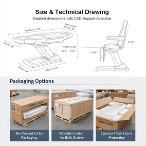 Sillón de Estética Eléctrico de 4 Motores para Cosmética, Dermatología Facial, Salón de Pestañas, Cama de Belleza, Spa, Tratamientos y Masajes - Product Image 2