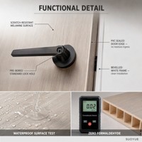 Porte intérieure économique en mélamine, anti-âge et résistante aux rayures, idéale pour la rénovation en gros d'appartements