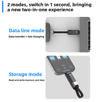 Lecteur de carte mémoire TF, clé USB, câble multifonctionnel, câble de charge rapide 240 W, double type-C pour iPhone 15 Pro Max Android