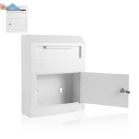 Boîte aux lettres murale moderne en métal YOOBOX MA020 avec un design durable pour une utilisation en extérieur dans le jardin, installation facile