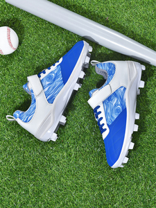 Chaussures de baseball unisexes à fermeture velcro, légères, en microfibre, pour entraînement sur gazon, personnalisables - Product Image 1