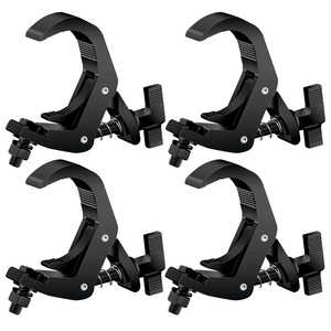 4 Stück Traversenklemmen für Bühnenbeleuchtung, Schwarz, 1,65-2,36 Zoll, passend für 42-60 mm Rohre, Schnellverschluss für Moving Head Par LED-Beleuchtungskörper - Product Image 1