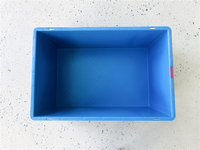 Conteneur de stockage logistique en plastique rigide, empilable, de haute qualité, recyclable, durable, en gros, type caisse solide