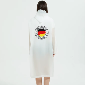 National Flag Print EVA Waterproof Reusable Raincoat for Women &amp; <strong>Men</strong> with Hood Emergency for <strong>Poncho</strong> Outdoor Travel Eco-Friendly - Product Image 6