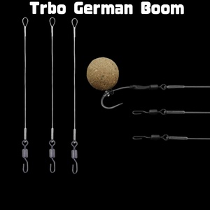 Filo da pesca per carpe, accessori per rig, boom fuso 100% fluorocarbon, hooklink con Ronnie e girella ad anello - Product Image 1