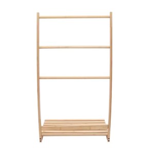 3 Tier Bamboo Freestanding Towel Rack Stand for Hotel Home <strong>Bathroom</strong> Towel Holder <strong>Ladder</strong> <strong>Storage</strong> Rack Clothes <strong>Storage</strong> Stand - Product Image 5