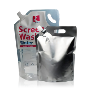 Tùy chỉnh in Nhựa đứng lên nhôm lá nước lỏng nước giải khát nước trái cây bao bì túi có tay cầm - Product Image 1