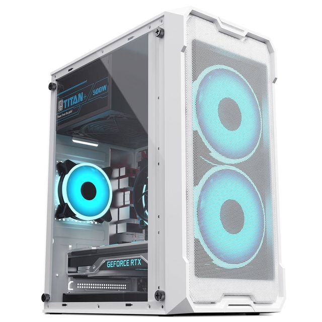 Gaming Pc Cases Hot Sales ATX Tower Gaming PC Cases With RGB Fans Glass on Front Panel Desktop Computer