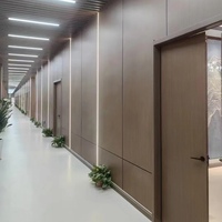 Paneles de Pared Modernos con Diseño de Madera de Bambú, Panel de Puerta, Paneles de Pared Flexibles sin Pintura, Tableros Decorativos de PVC para Hoteles y Villas