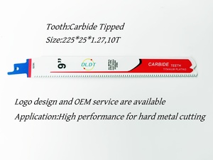 Lames de <span class=keywords><strong>scie</strong></span> <span class=keywords><strong>sabre</strong></span> à pointe carbure de 8 pouces, qualité industrielle, épaisses et robustes, pour la coupe du métal, de l'acier et du fer - Product Image 2