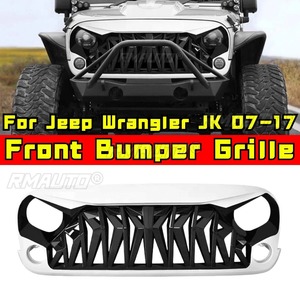 For Jeep Wrangler JK 2007-2017 Body Kit <b>Car</b> Bumper Grill Racing Grills <b>Decorative</b> Front Bumper Grill Exterior Part - Product Image 1