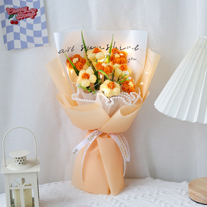 Venta al por mayor Regalo del Día de San Valentín Flor artificial <span class=keywords><strong>Productos</strong></span> terminados de lana Flor de ganchillo Flor tejida a mano - Product Image 5