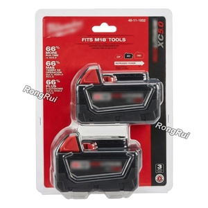 جاهز للشحن: طقم أدوات كهربائية لاسلكية جديدة أصلية 18 فولت مع بطاريتين ليثيوم 5.0 أمبير/ساعة، يتضمن مثقاب طرق ومفتاح ربط وجلاخة - ضمان سنة واحدة - Product Image 4