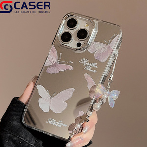 Ins stile <span class=keywords><strong>rosa</strong></span> farfalla braccialetto di cristallo creativo PC custodia per <span class=keywords><strong>iPhone</strong></span> 16 15 14 <span class=keywords><strong>13</strong></span> 12 - Product Image 4