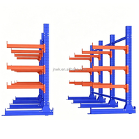 Étagère cantilever robuste pour le stockage de bobines d'acier et de barres d'armature, avec poutres en H et bras renforcés, pour centre de service d'acier