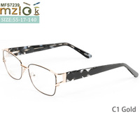 Lunettes de vue pour femmes MZLOK MFS7239, monture carrée moderne en acétate, verres en acrylique, motif géométrique