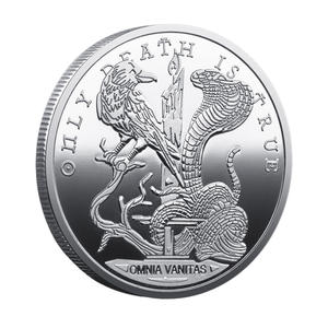 Moneta Commemorativa della Filosofia Stoaica, Tema Memento Mori, Portatile EDC in Lega di Zinco, Artigianato 3D Personalizzato, Solo <span class=keywords><strong>la</strong></span> <span class=keywords><strong>Morte</strong></span> è Vera - Product Image 5