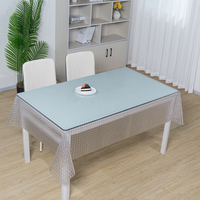 Nappe de table transparente en PVC 3D RNPT, imperméable, en vinyle, avec motif décoratif en relief, protection pour table à manger