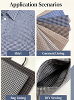 Tissu en polyester à carreaux teint en fil, style britannique, pour chemises garçons et filles, respirant, résistant aux plis, pour vêtements DIY