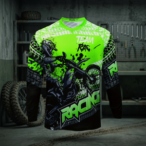 Team RAC Racing Motocross-Trikot Unisex Langarm Vollflächig Bedruckt Sublimationsdruck Atmungsaktives Schnelltrocknendes Erwachsenen-Radsportshirt - Product Image 3