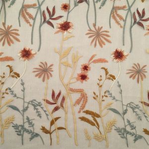 Tissu en dentelle brodée, dentelle en maille à fleurs multicolores, usine de tissu en dentelle brodée - Product Image 5