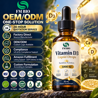 Gouttes liquides de vitamine D3 en marque blanche, formule premium pour la santé osseuse, fabricant OEM ODM de gouttes liquides de vitamine D3