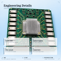 Fabricant de circuits imprimés haute fréquence pour optiques co-étiquetées CPO - Carte multicouche pour moteur optique, PCBA personnalisé avec finition ENEPIG