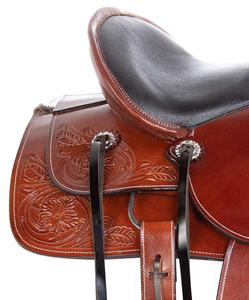 Ensemble de selles Western tout usage confortable en cuir véritable comprenant un collier de poitrine usiné pour le plaisir de la randonnée pédestre - Product Image 2