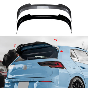 Volkswagen Golf 8 Rear Trunk Spoiler Blade Style Piano Black Carbon Fiber Texture ABS Wing Shaped Exterior Modification - Product Image 1