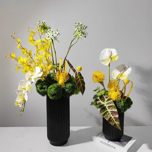 <span class=keywords><strong>Set</strong></span> di Fiori Artificiali Gialli a Forma di Farfalla Feng Shui per Decorazione Hall Hotel Idea Regalo di Benvenuto - Product Image 2